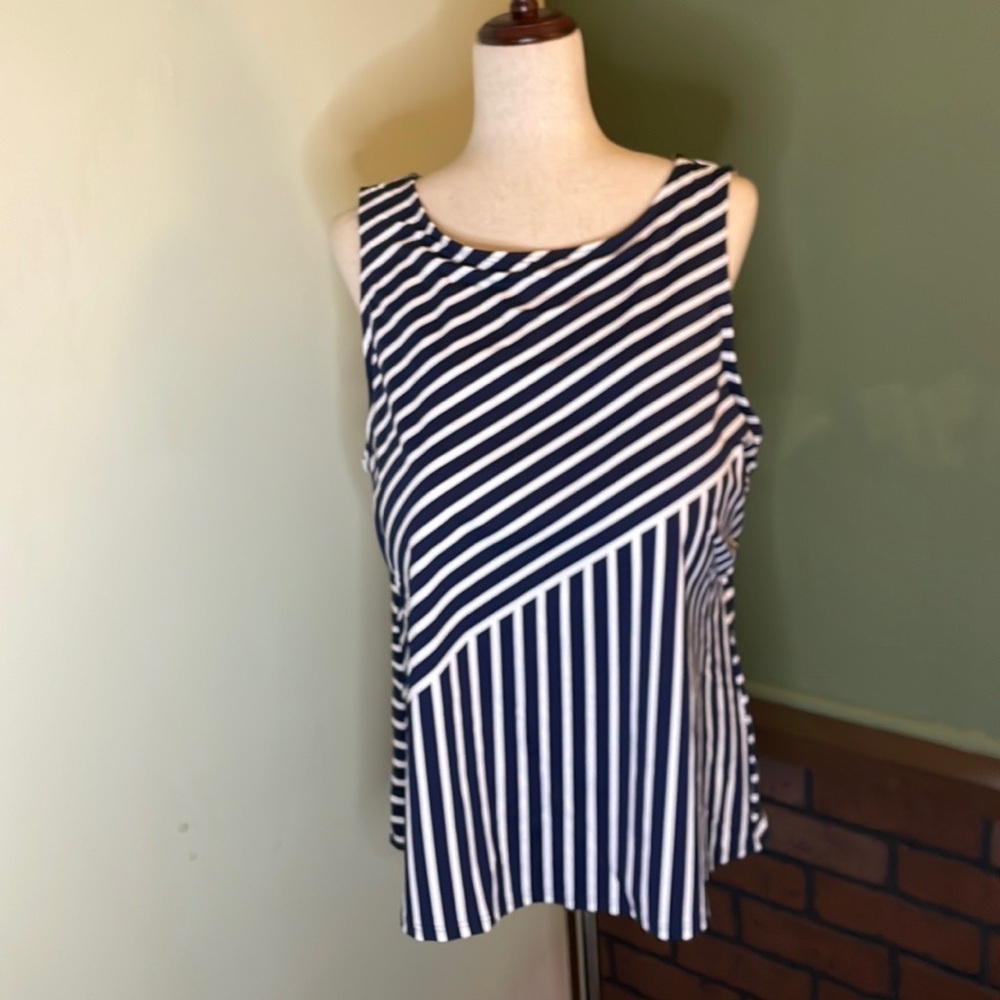 22W Lands End Tankini‎ Swim Top H01 6557